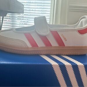 Adidas Samba Jane Kids Sneakers - White and Red